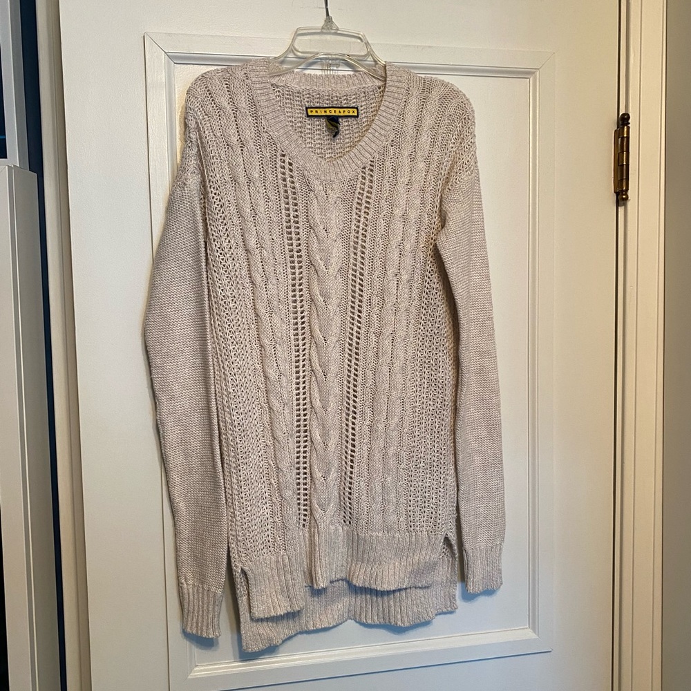 Prince & Fox cream sweater, size XS